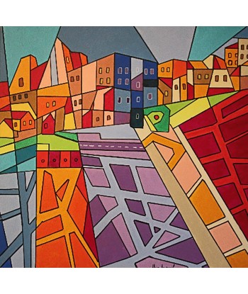 ARNOUIL Alain - Les nouvelles cités (tableau, peinture Acrylique / toile) de l' environnement